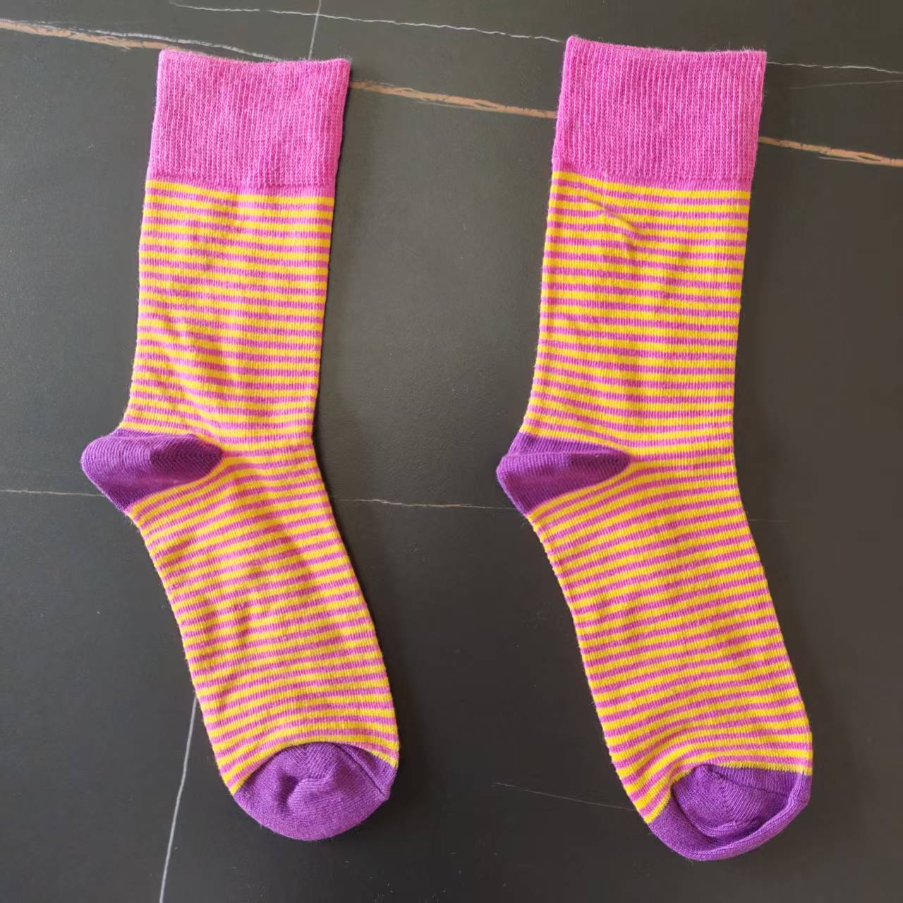 

Японские полосатые хлопковые носки женские однотонные до щиколотки стиль ботильоны Харадзюку Рождество подарок девушке розовый желтый милый One Size