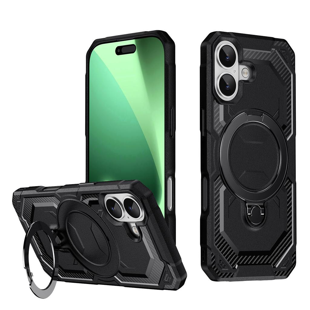 For iPhone 17 Case Compatible with MagSafe Kickstand TPU+PC Phone Cover