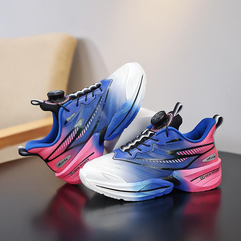 

Boys Shoes Children s Rotating Button Sneakers Primary School Students Lightweight Professional Red Rabbit Running Shoes Boys Travel Shoes 40