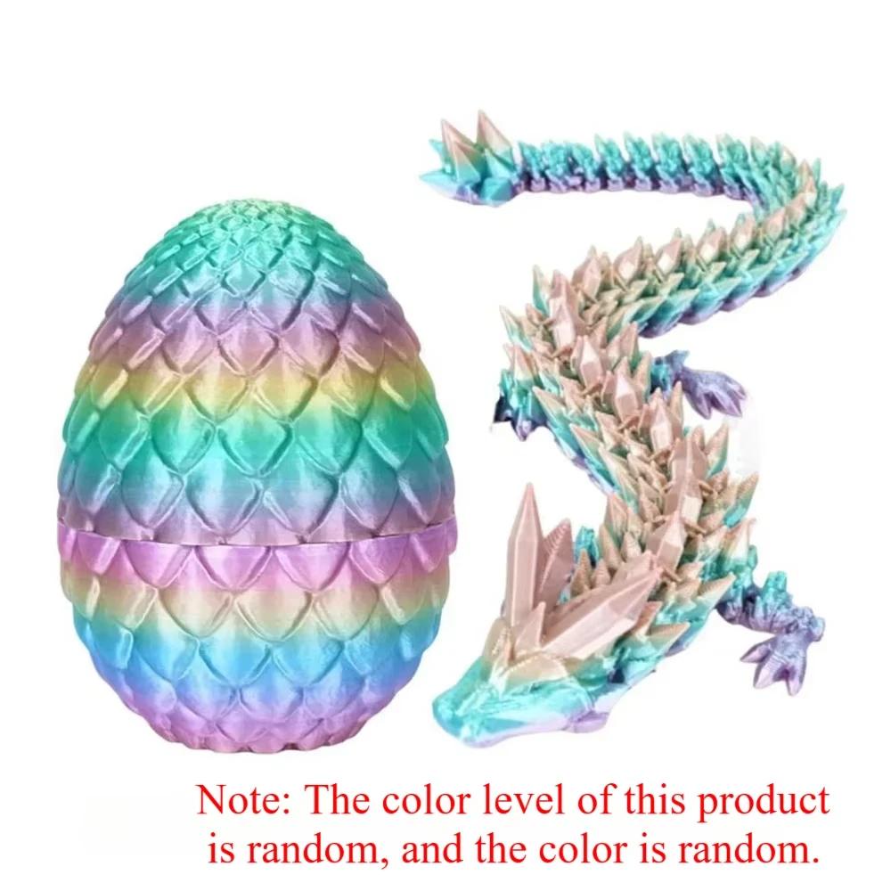 Maat 3D Dieren Geprint Speelgoed Draak Slang met Ei in Fidget 3D A Printen Geprint Huis Kantoor Bureaublad Decoratie Dieren Speelgoed