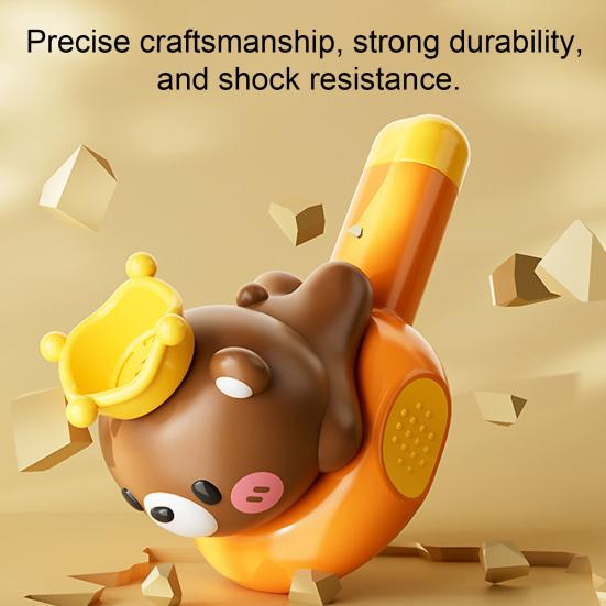 Suspended Ball Toy for Oral Interactive Whale Bear Motor Development Design Trumpet Play Toy with Dual