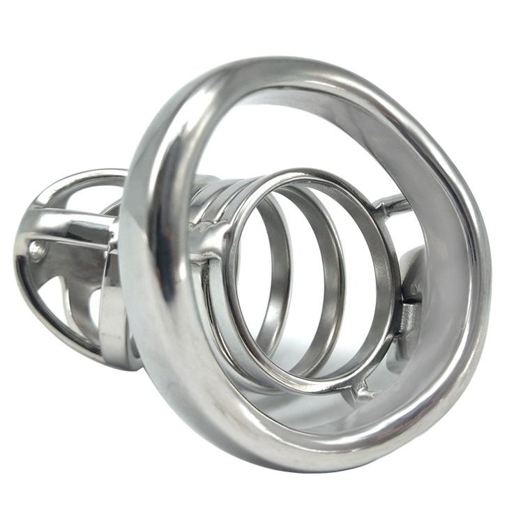 FRRK-12 Stainless Steel Cock Cage Comfortable Chastity Device Penis Lock Sex Tool BDSM with Accessories for Man