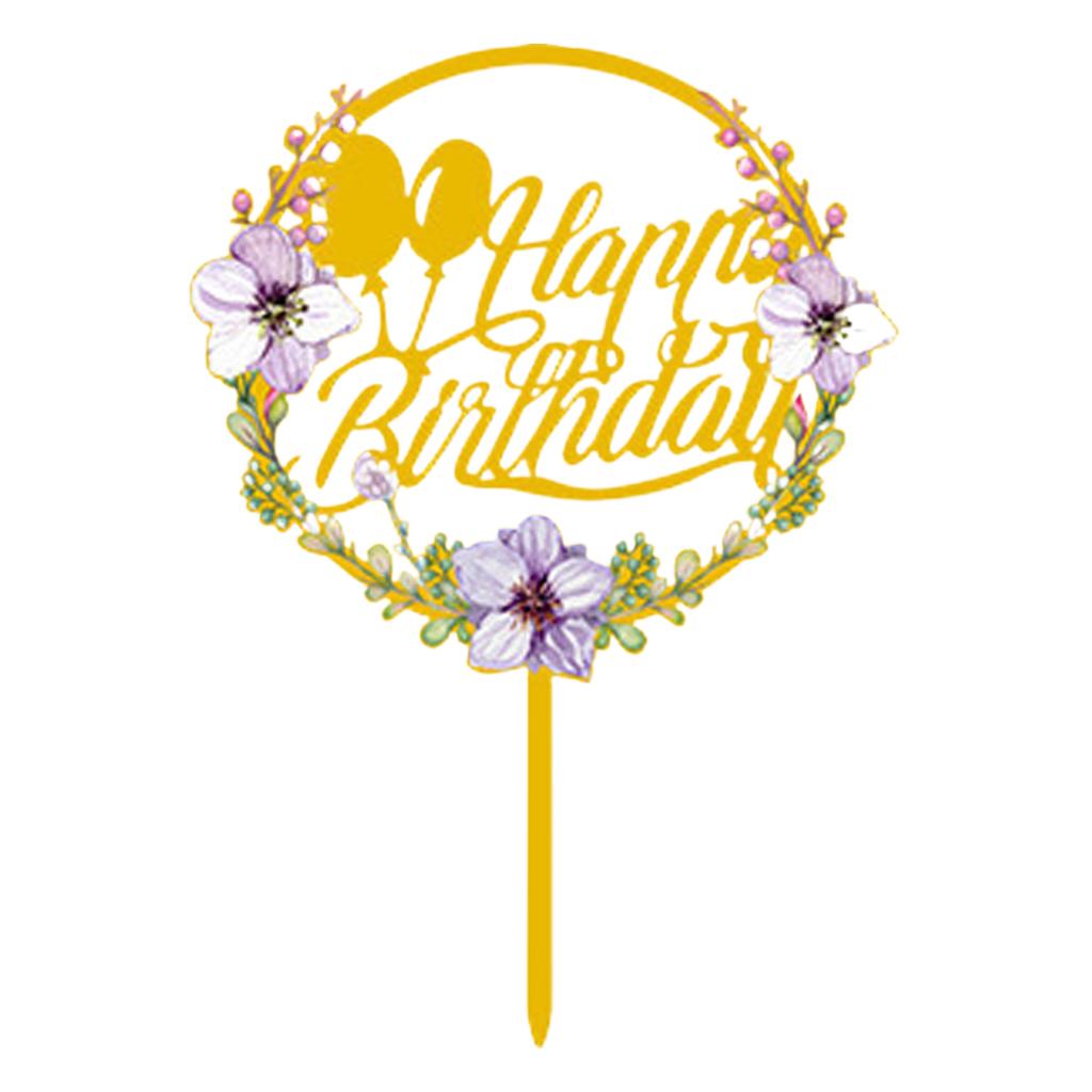 Elegant Happy Birthday Cake Topper For Party Decoration Birthday Cake Toppers Birthday Party Acrylic