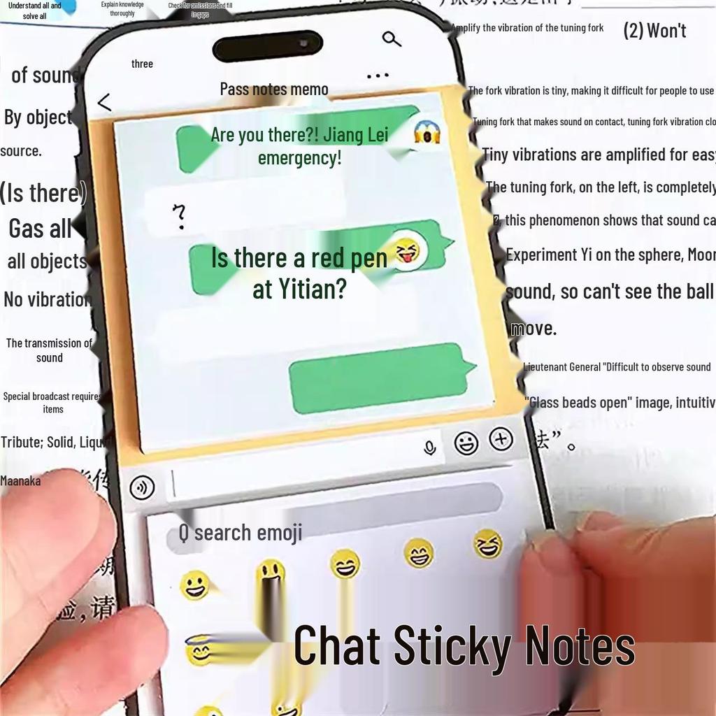 Green Bubble Chat Sticky Notes - Clever Sister Emoji Stickers for Students and Journals