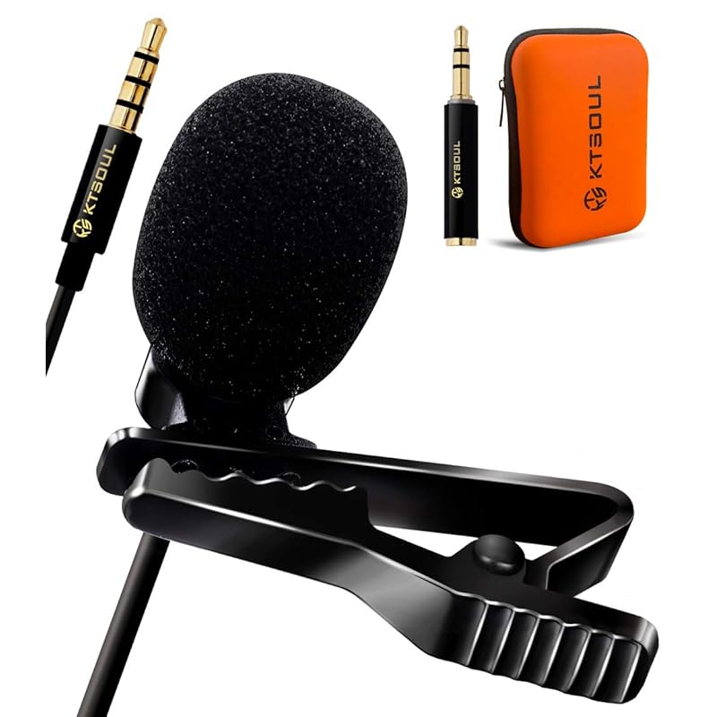 

KTSOUL pin microphone condenser microphone pc microphone Comes with storage hard case compact and lightweight clear sound Video shooting Audio