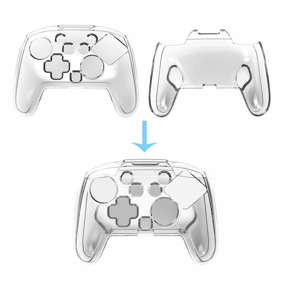 Transparent Protective Case for Switch 2 Pro Controller Clear Cover Gaming Grip Controller Protective Case for NS2 Pro Cover