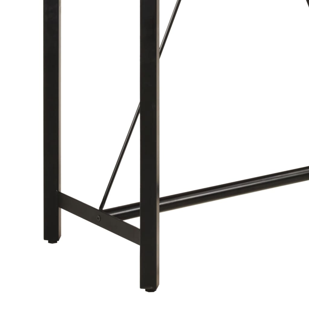 Vidaxl Bar Table, 110X55X107 Cm, Solid Mango Wood And Iron