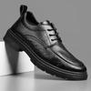 Retro Dress Leather Shoes Business Soft Shoes British Casual Leather Shoes Comfortable New Men's Shoes Versatile Soft Sole Thick Sole