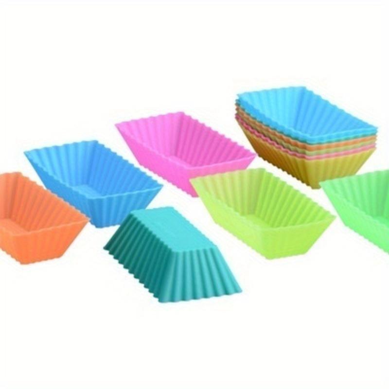 10/20 PCS Silicone Cake Mold Rectangular Moulds Cup Jelly Chocolate Soap Mould Kitchen Suppily Color