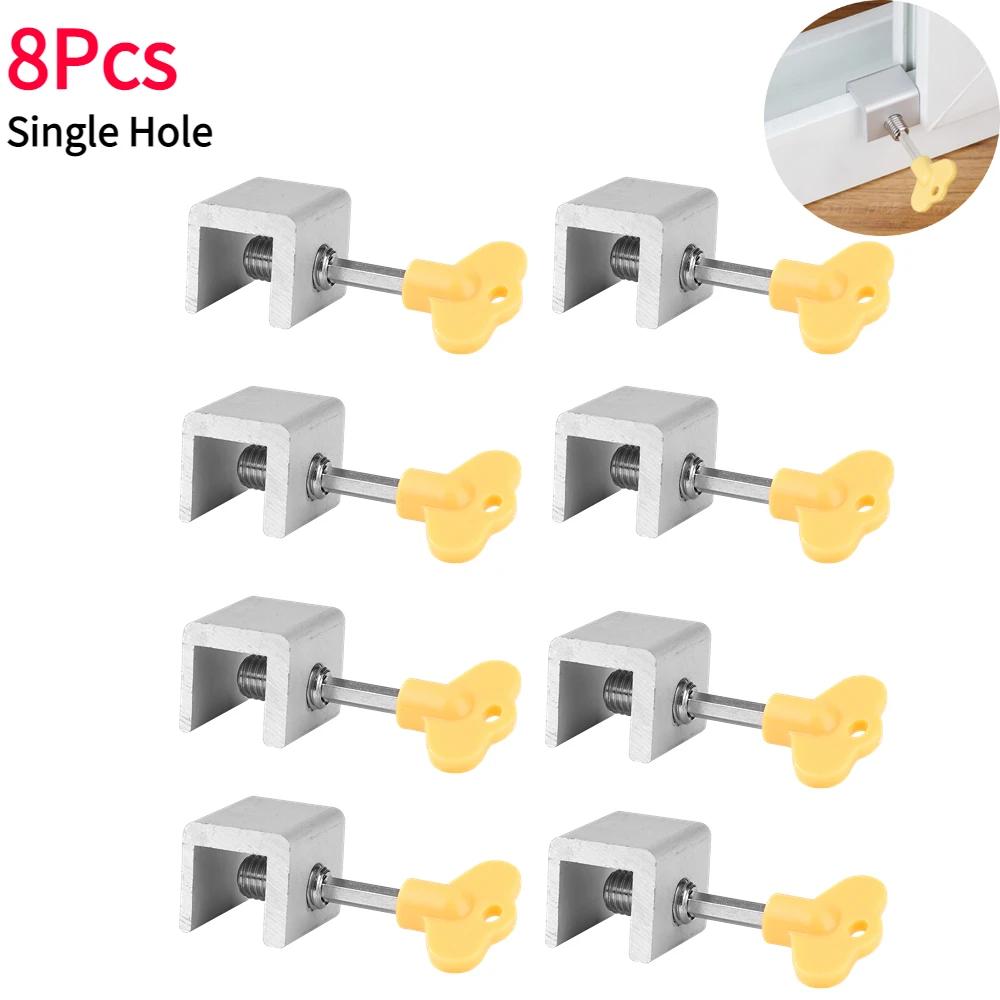 1-10Pcs Window Lock Security Lock Limit Sliding Door Windows Restrictor Child Safety Anti-theft Door Stopper Home Improvement