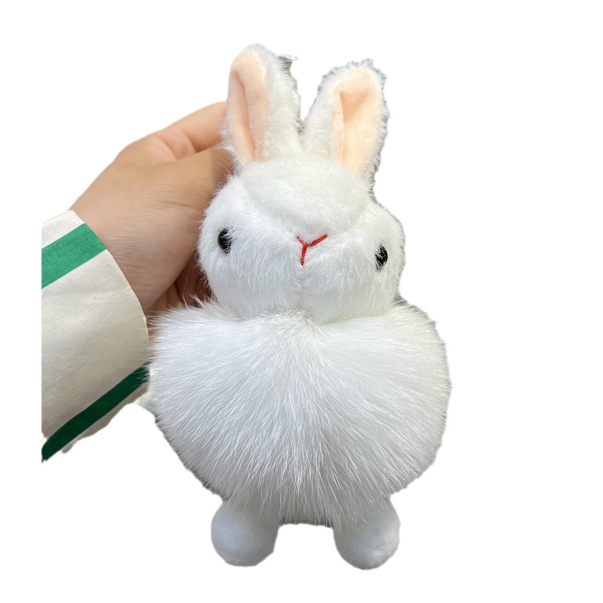 

Real Fox Fur Rabbit Keychain Plush Doll Ornament