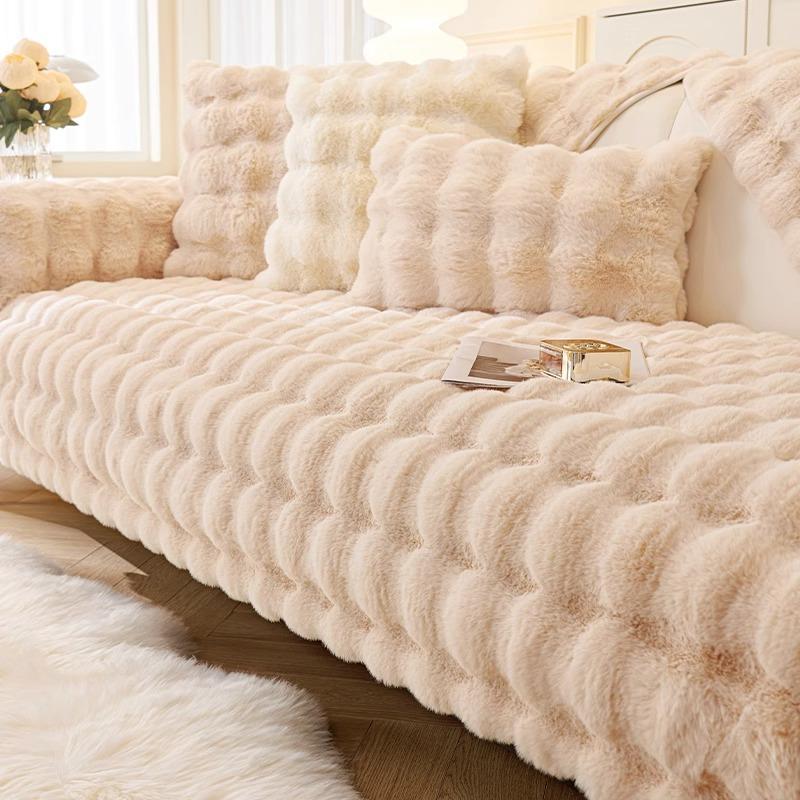 

Strictly Selected Tutu Velvet Warm Plush Sofa Cushion Winter Thickened Non-Slip Seat Cushion Leather Sofa Cover Cover Cloth New Model 70*70cm