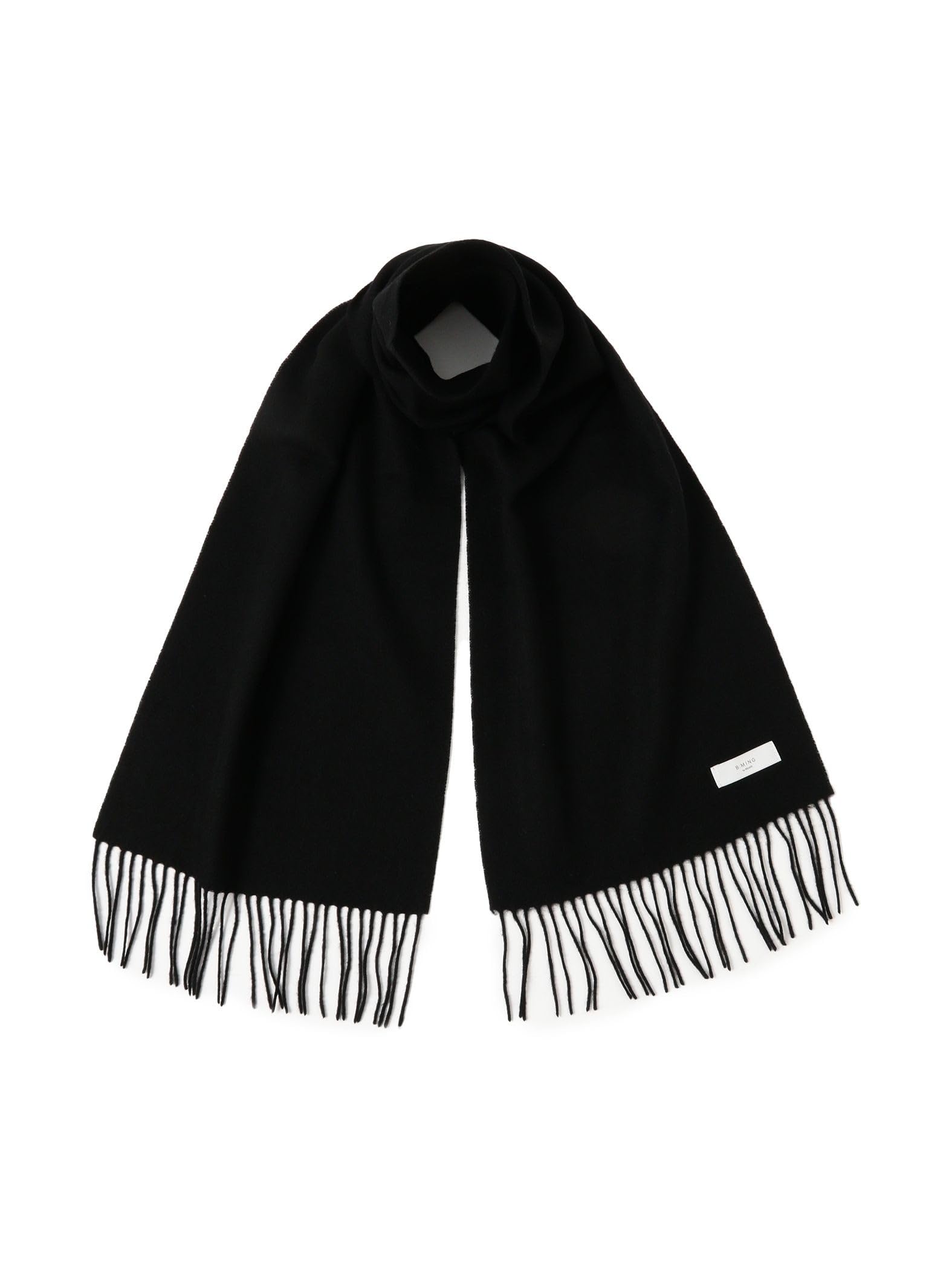 BEAMS Life Store by Beams Мужской однотонный шерстяной шарф, Черный/Один размер