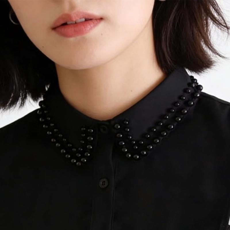 Detachable Lapel Collar False Elaborate Girls Collar Accessory Jeweled Collar Graceful Art Decorative False Shawl