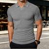 Men's Casual Short Sleeve T-Shirt with Collar, Breathable Shirt for Summer Everyday Wear