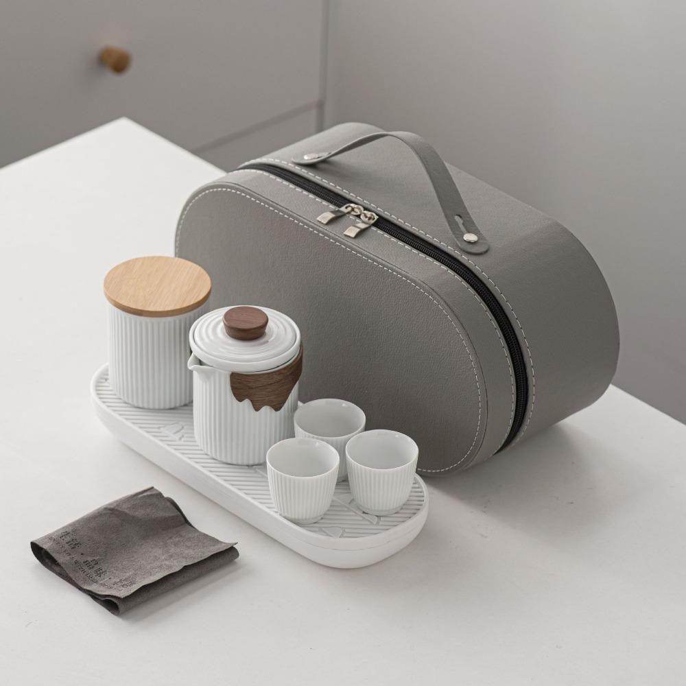 Ceramic Portable Travel Tea Set Business Banking Company High-end Gifts