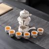 Retro stone mill comes and goes, automatic kung fu tea set, gift box set, high-end business souvenir, a pot of six cups