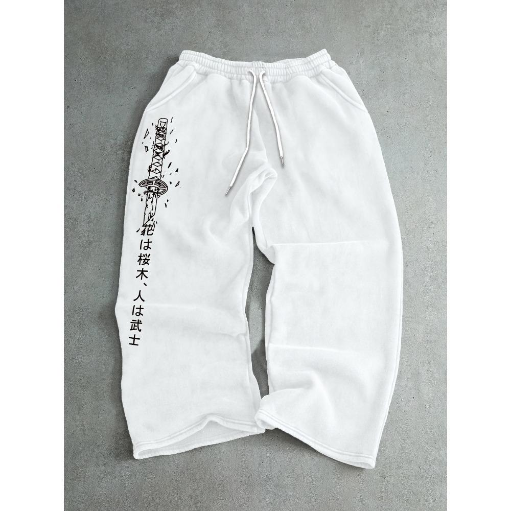 

Men s Sports Pants with Shattered Samurai Sword Design and Casual Pants Suitable for Daily Wear, Featuring Fashionable Pattern Design S