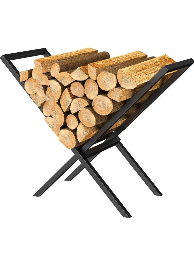 

Дровница для камина для хранения дров, X-образная подставка для дров, для улицы, сверхпрочная, подставка для укладки дров, хранение, переноска