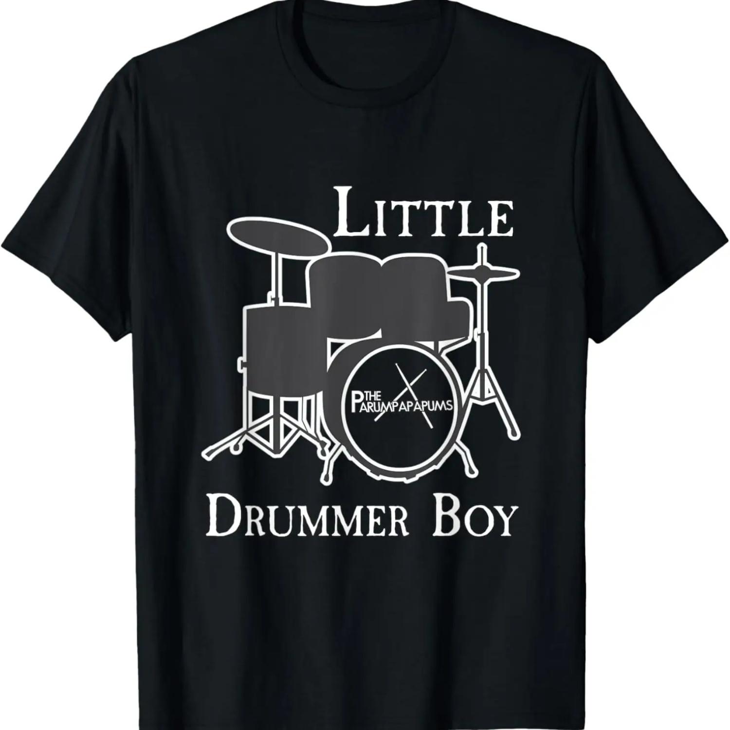 Little Drummer Boy Percussionist Christmas Holiday Drum T-Shirt S