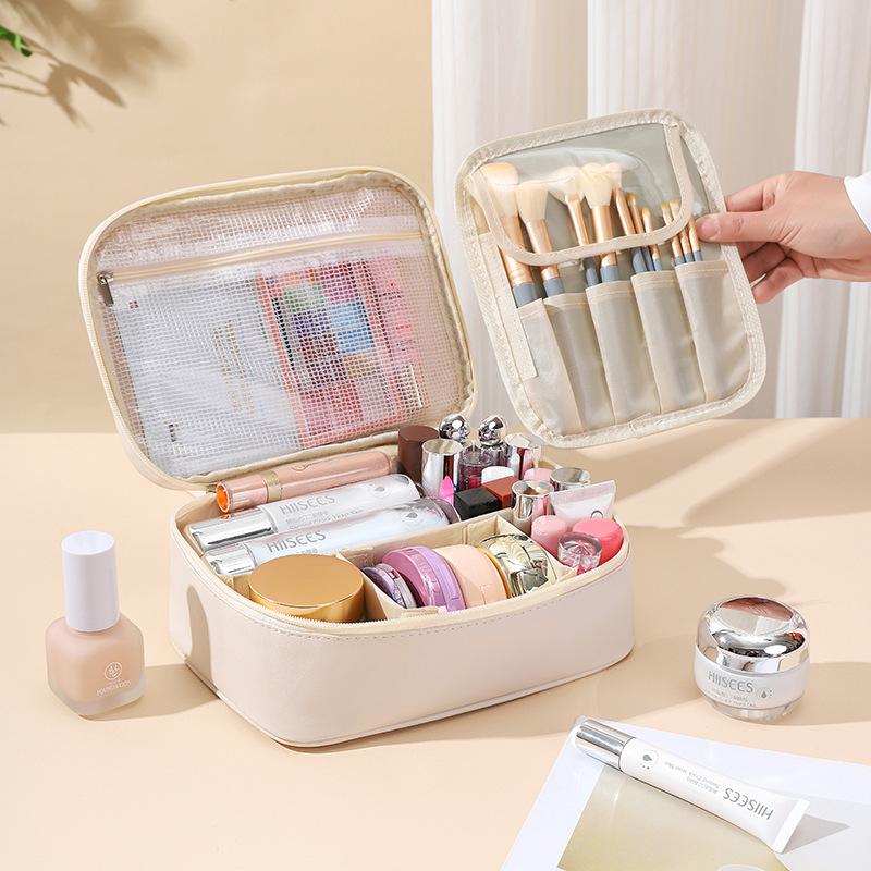 New Detachable 3 in 1 Cosmetic Bag Waterproof Travel Organizer for Toiletries Large Capacity Makeup Pouch
