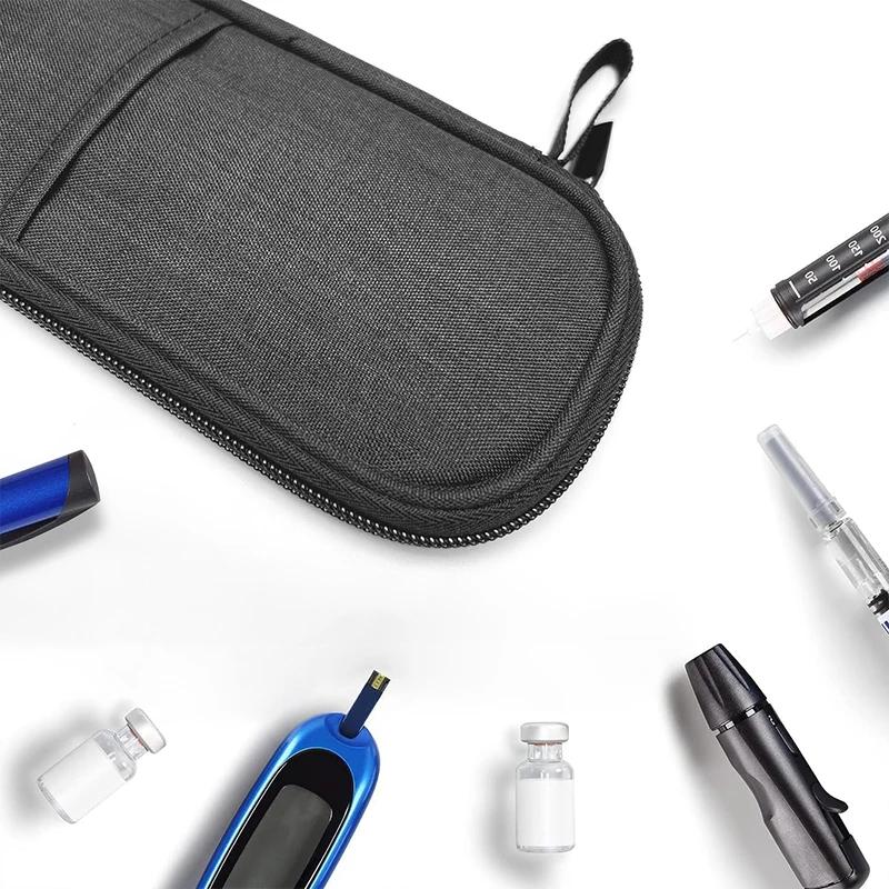Portable Insulin Cooling Bag for Diabetes Medicine Travel Cold Storage Pocket Cooler Glaciated Pen Pack Drug Freezer No Ice Bars