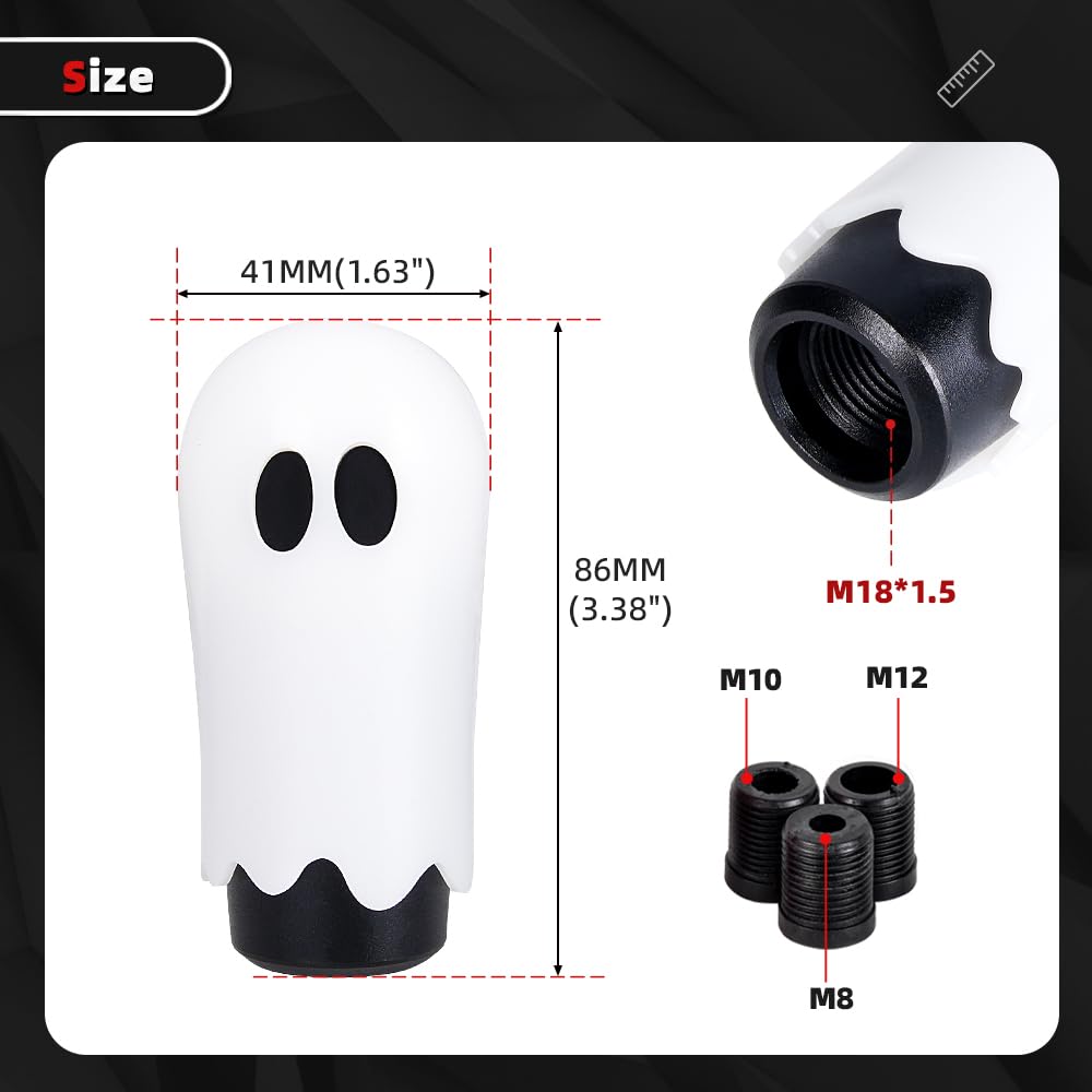 MUTEKI Car Shift Knob, Halloween, Ghost, Cute, Demon Style, Universal Gear Shift Knob, Extendable,
