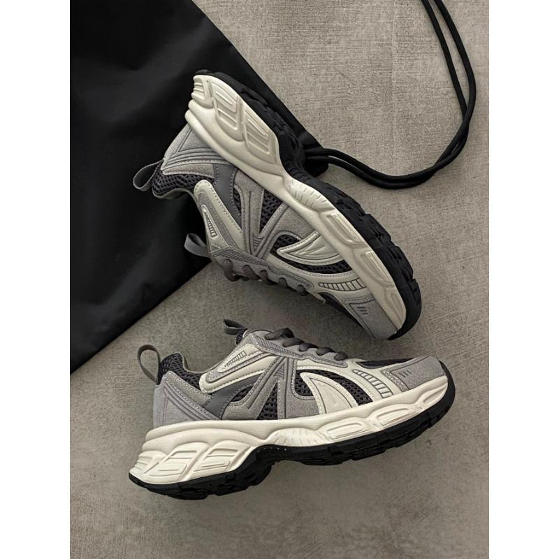 Platform Leather Dad Shoes Women's Autumn New Retro Casual Shoes Design Heightening Sports Shoes Trend