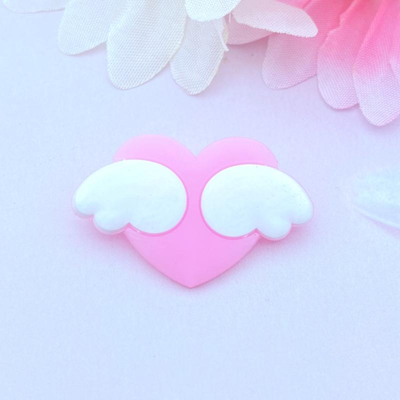 20pcs Cute Mini Cartoon Little Wings Of Love PVC Flexible Glue Flat Back DIY Scrapbook Embellishment Phone Craft Decoration