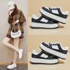 Casual Chunky Platform Sneakers for Women Non-Slip Lace-Up Walking Shoes Lightweight Running Sneakers Women's PU Leather Comfortable Tennis Shoes