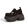 Boken Shoes Women's 2026 Spring and Autumn New Style Interior Height Increasing Women's Shoes Soft Bottom Versatile Le Fu Shoes
