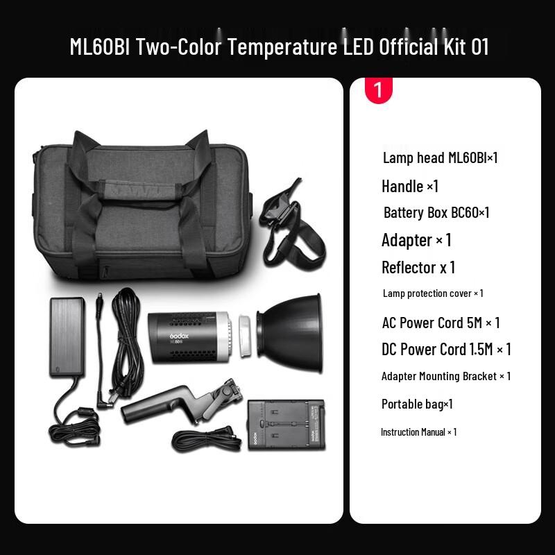 Godox ML60Bi Professional Bi-Color LED Video Light