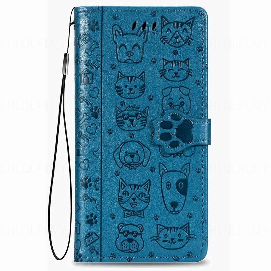 Leren Flip Beschermhoes Voor Vivo Y21D V60 Lite V23 V27 V25 V29 V30 V40 Y36 Y72 5G Y27 Y04 Y16 Y31 Y21 Y39 Y29 Y70 Y18 Y28 Kat Hond Portemonneehoes