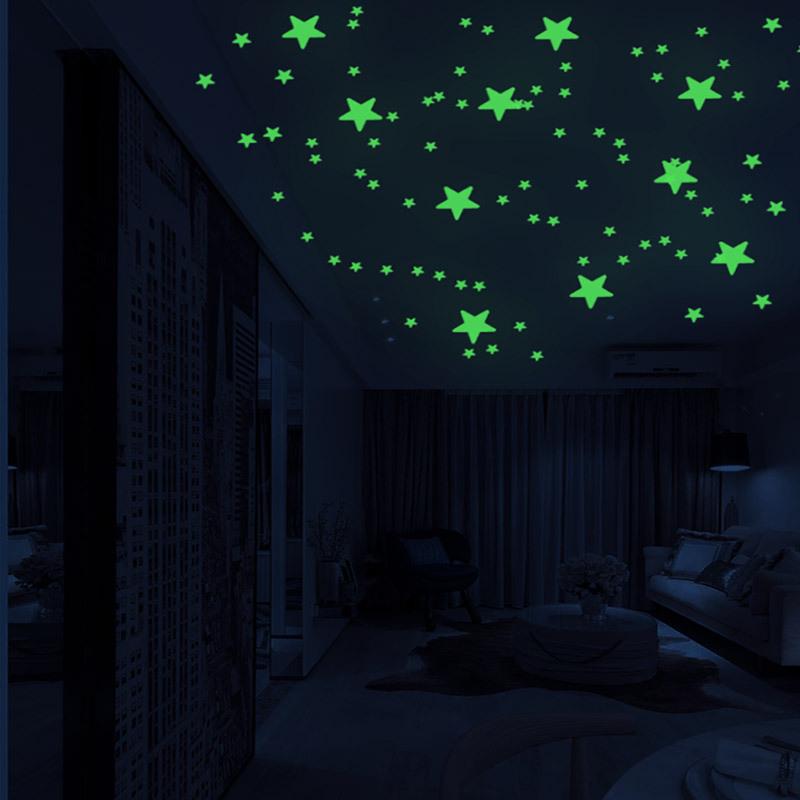 Glowing Stars Wall Stickers - DIY Creative Decor for Living Room, Bedroom, Kids' Room, Dormitory.