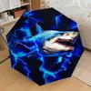 1pc Electric Shark Pattern Umbrella Design Automatic Opening and Closing Umbrella, High-quality Travel Umbrella,  C1128243