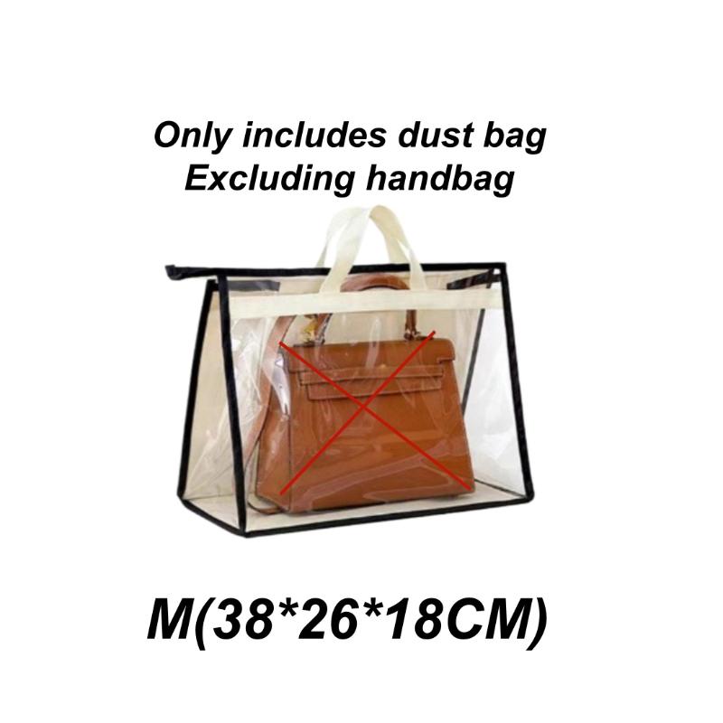 1Pcs Home Wardrobe Leather Bags Dust Bag Multifunctional Transparent Moisture-Proof Bag Breathable Hanging Protective Bag