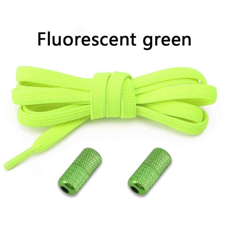 No Tie Shoelaces Metal Lock Flat Elastic Shoe Laces Sneakers Kids Adult Shoelace Flower Noodle Capsule Buckle Shoes Accessories