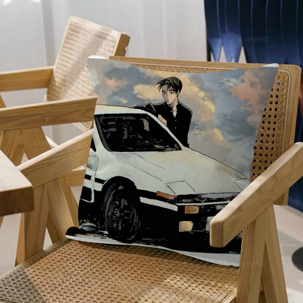 Anime IInitial D Pillow Cushion Cover Pillowcase Living Room Sofa Home Decor Customized