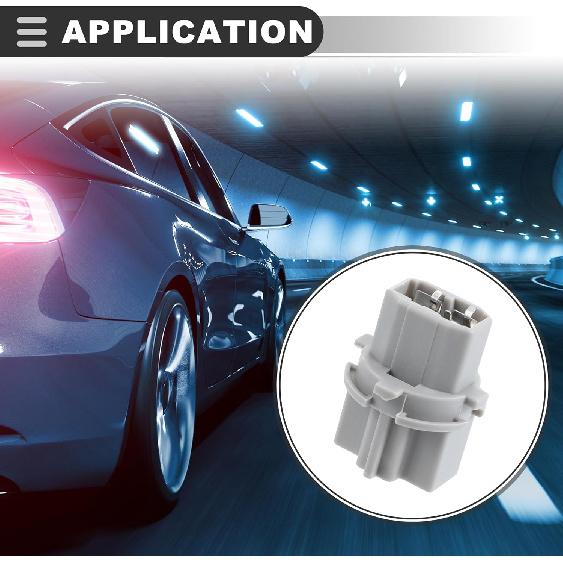 

Motoforti Car Light Socket Wire Harness Pigtail Socket, Turn Signal Lamp Brake Light Socket, for 7443 Bulbs for Honda Accord 1998-2012, Plastic, Gray
