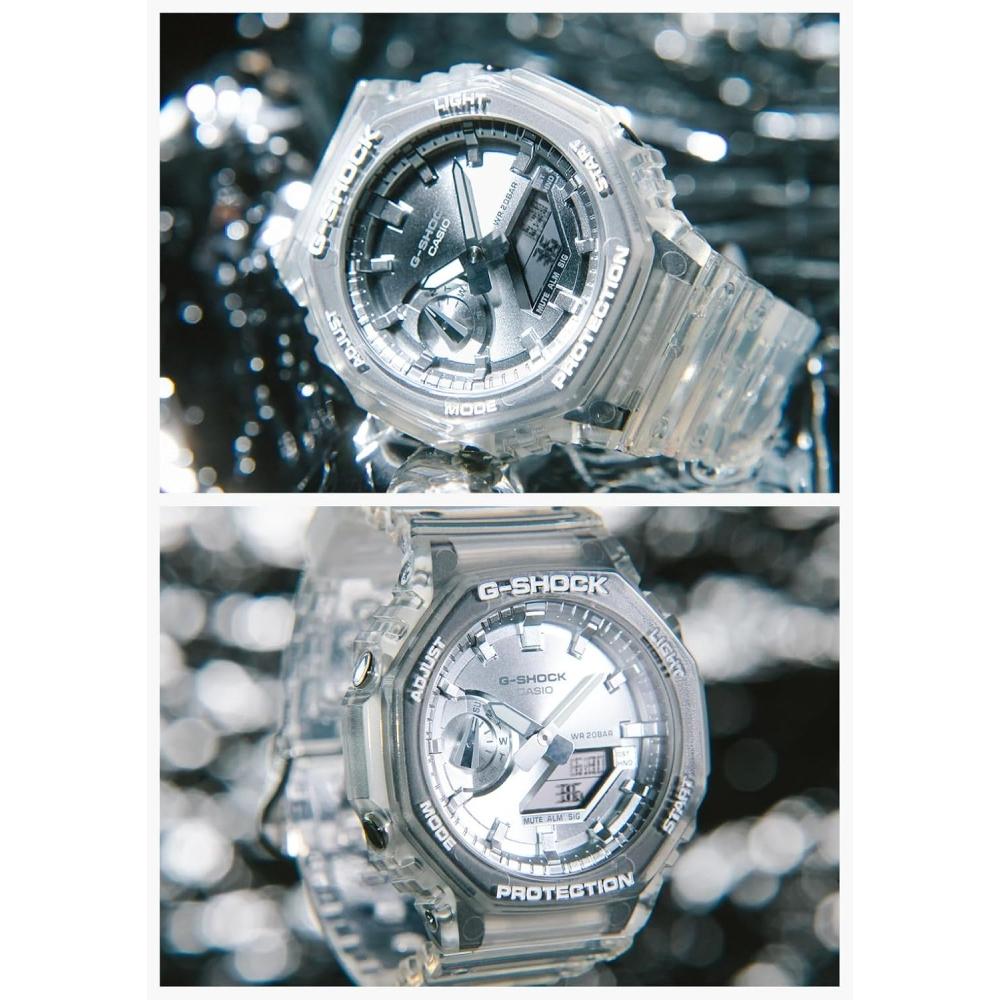 CaSio G Shock Men S Clear Special Color briGht Metallic Dial Ga 2100bm 7a8jf