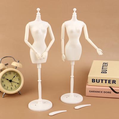 1:6 Doll Mannequin Coat Hanger Dollhouse Doll Skirt Support Wedding Mannequin Stand Humanoid Model Toy Doll Gown Display Form