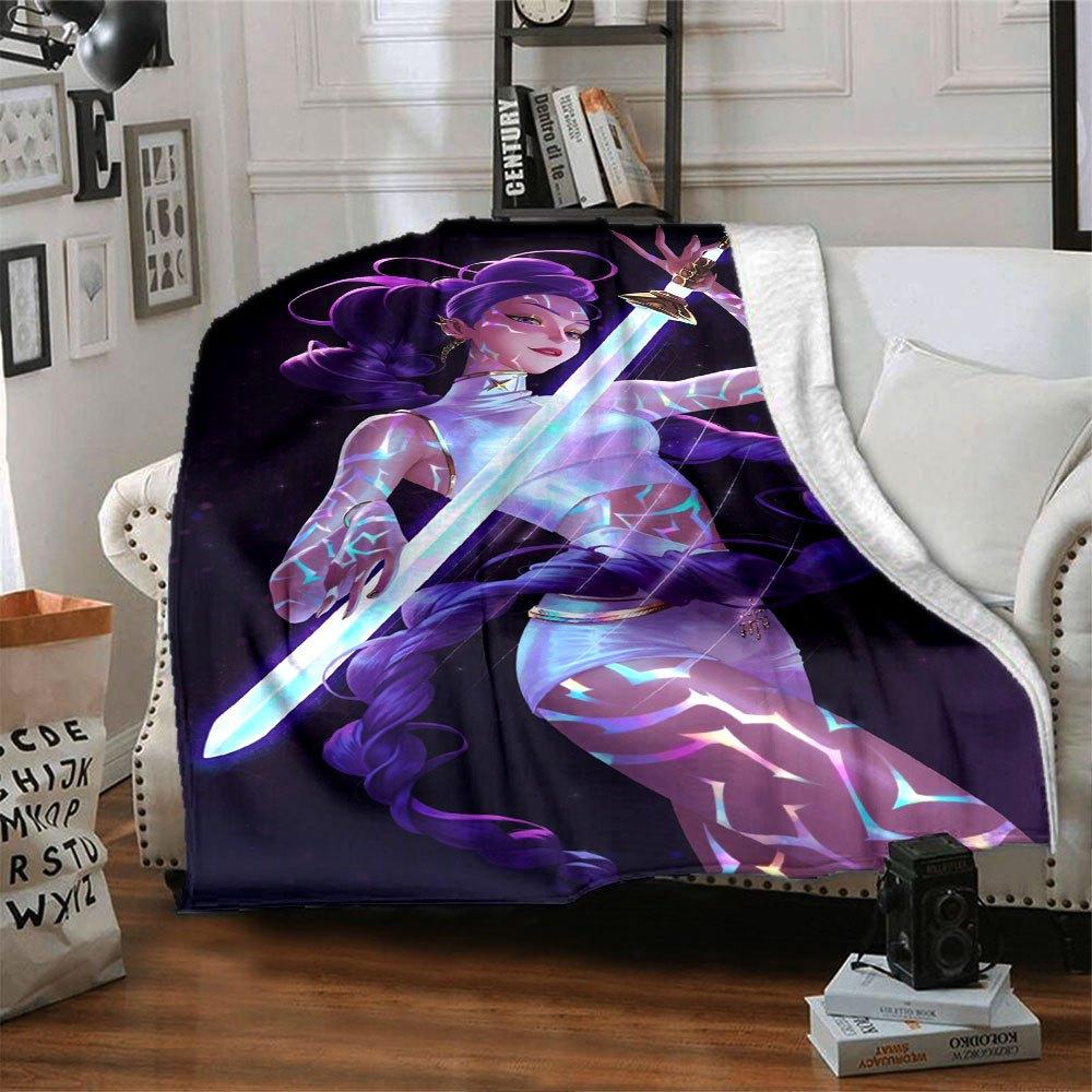 1pc Hunter X Kopo group Themed Flannel Blanket Suitable for Bed, Home Decor, Graduation Gifts, Easter, Back to School, Christmas, All Season Use