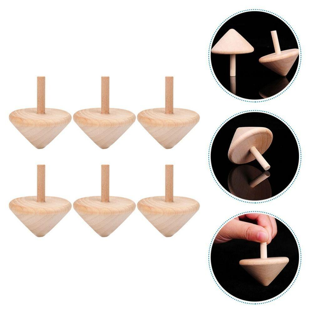 Toy For Children Spinning Top Wooden Spinning Tops DIY Gyroscope Toys Wooden Rotate Gyro Gyro Toys