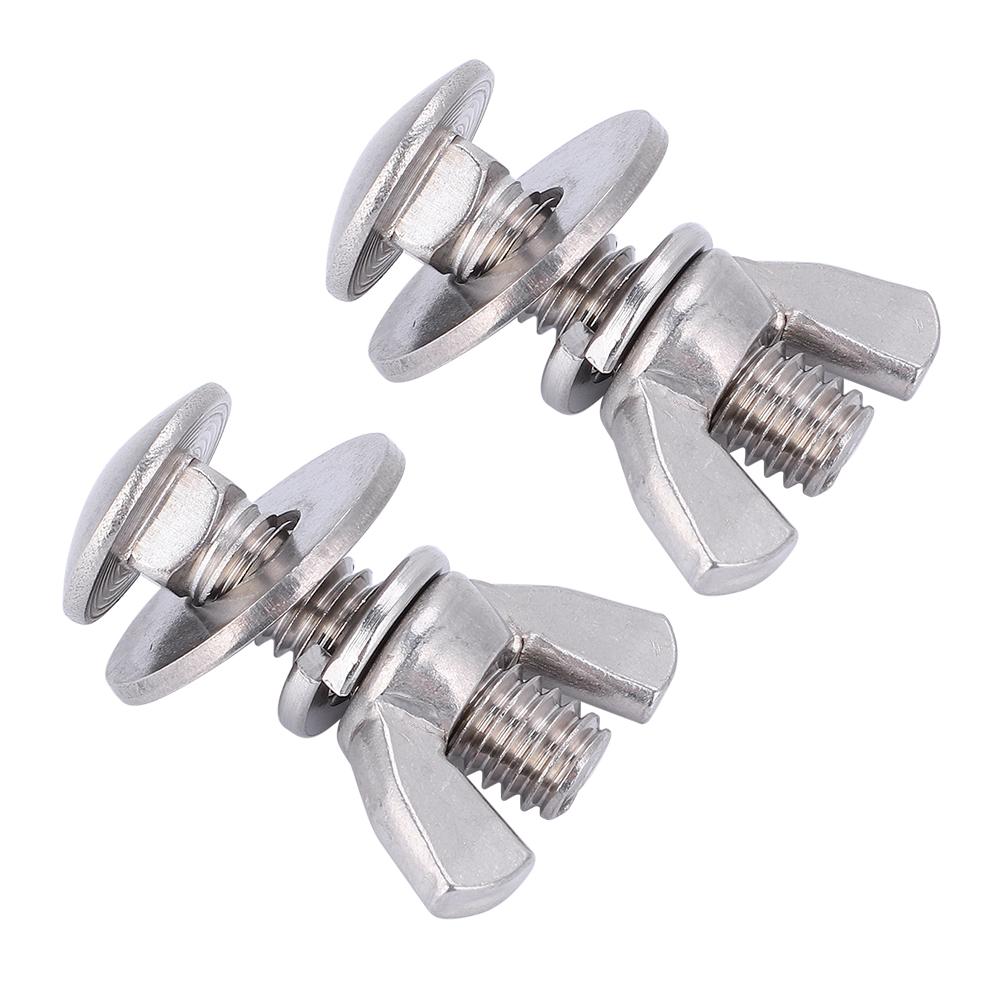 2Pcs 316 Stainless Steel Diving Screws Butterfly Bolts Wing Nuts
