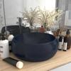Luxury Round Wash Basin Matte Dark Blue 40 X 15 Cm Ceramic