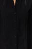 Women's Fashion New Shirt Black Woven Stripe Accessory 100% Cotton Shirt
