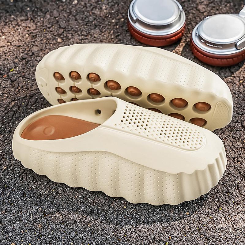 New Men Slippers Outdoor N Slip Beach Sandals Breathable Home Half Slippers Lightweight Women Couple House Casual Shoes