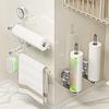 Kitchen Paper Towel Holder Suction Cup Tissue Hanger Toilet Roll Paper Dispenser Cabinet Storage Napkin Rack Bathroom Accessory