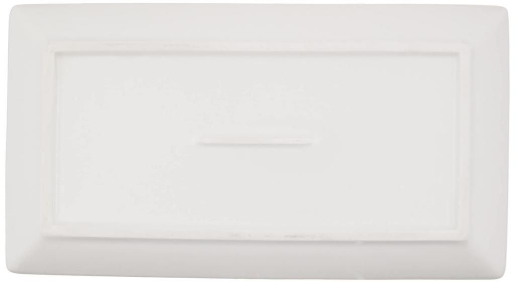 Castle Enterprise Durable White Rectangular Set of a for Chefs At Prosperous Restaurants (Castle Enterprise) [Commercial Set] Plates, 20cm, 5,