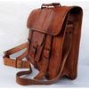 Briefcase Men's Genuine Vintage Leather Messenger Laptop Satchel Women Bag Brown
